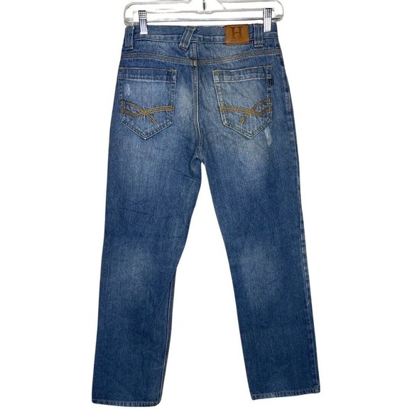 Tommy Hilfiger Jeans Womens 2 Blue Slim Straight Distressed Vintage 2004 Y2K - Picture 2 of 8